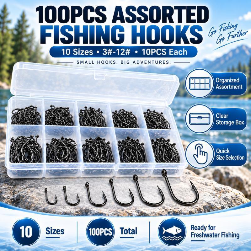 Ensemble de 100 hameçons à ard - Fishing Hook Assortment avis et prix