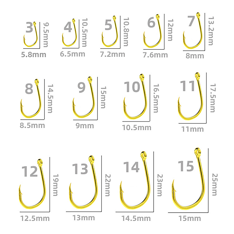 100 pièces, boîte, couleur or, - Fishing Hook Box avis et prix