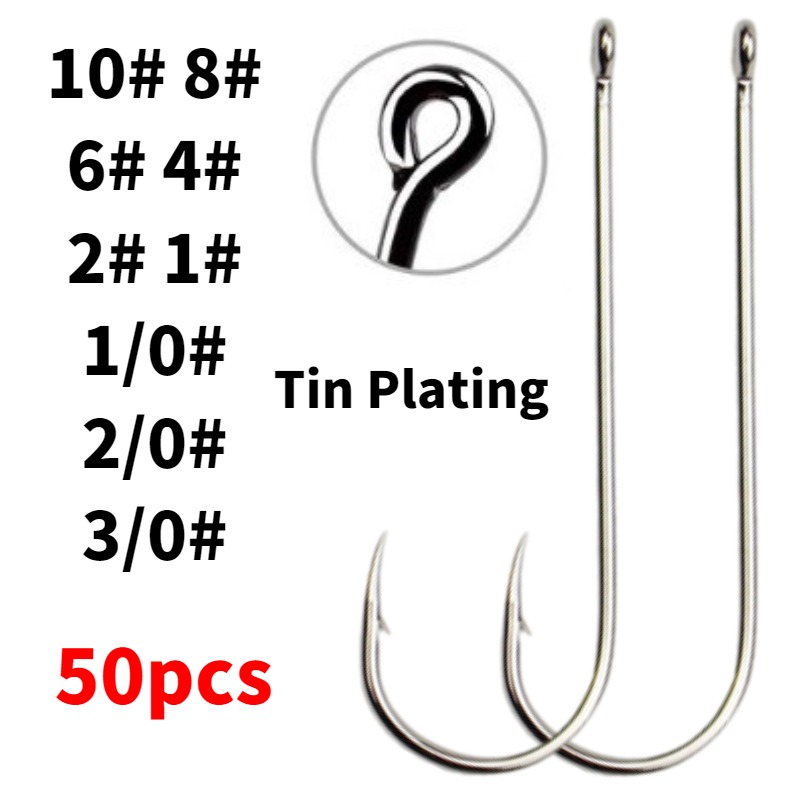 50 hameçons circulaires à tige - Fishing Hook Offset avis et prix