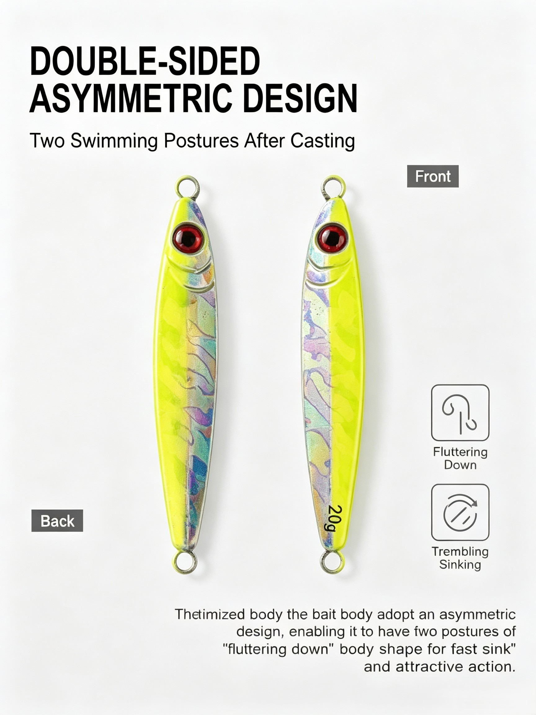 Ensemble de 3 leurres métalliq - Fishing Hook Treble avis et prix